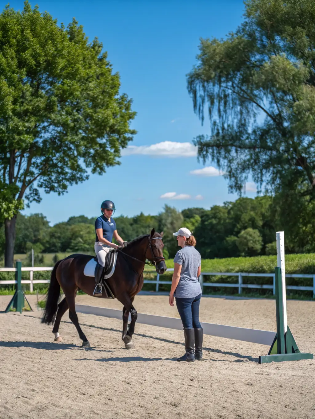 A photograph of adult riders participating in a riding workshop organized by LES QUADRAS DE BOURGOGNE ET DE FRANCHE-COMTE, showcasing the educational aspect of the program.